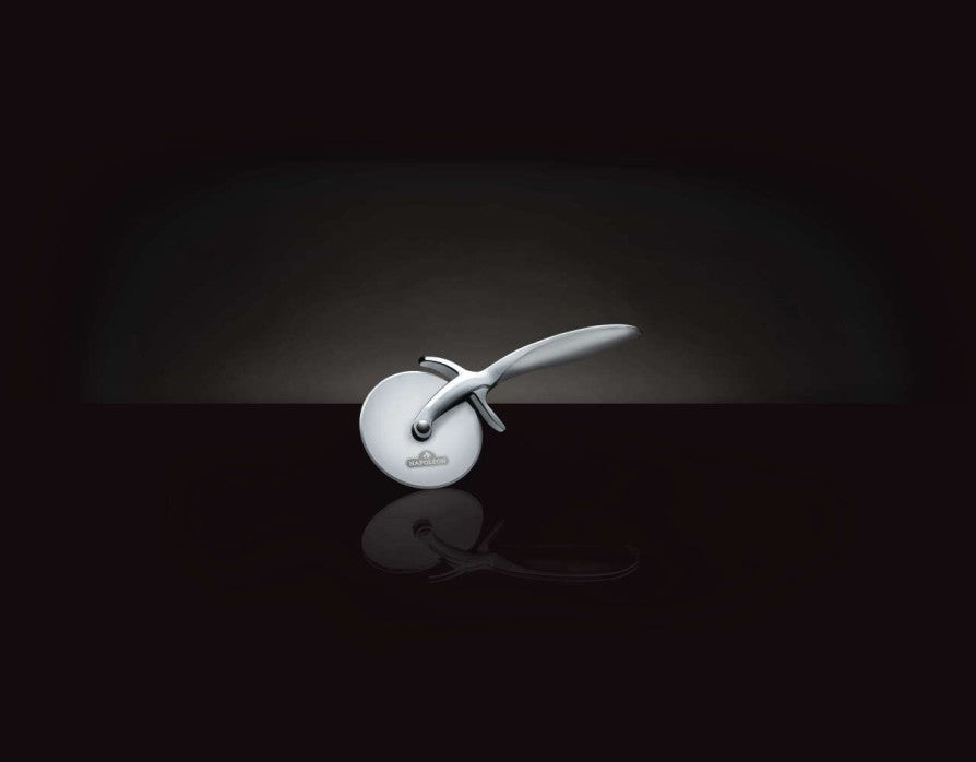 Napoleon PRO Pizza Cutter | Stainless Steel Wheel | Ergonomic Handle | Rubber Grip | Blade Guard | Dishwasher Safe | Durable Kitchen Tool | BBQ Accessory