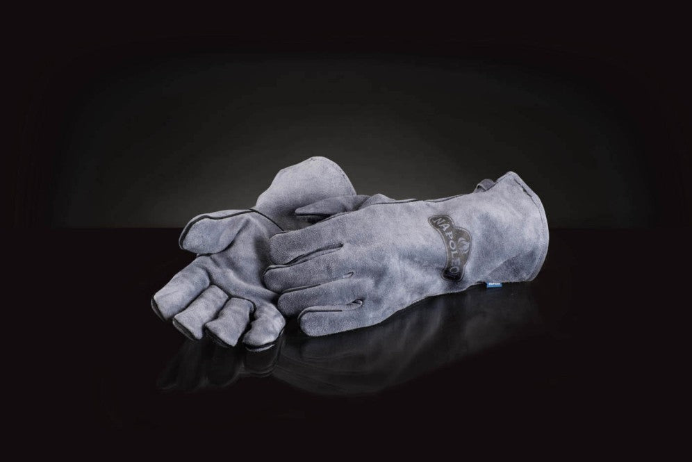 Genuine Leather BBQ Gloves | Heat Resistant Grill Gloves | Extra Long BBQ Gloves | Cowhide Leather BBQ Accessories | Ember BBQ Co UK