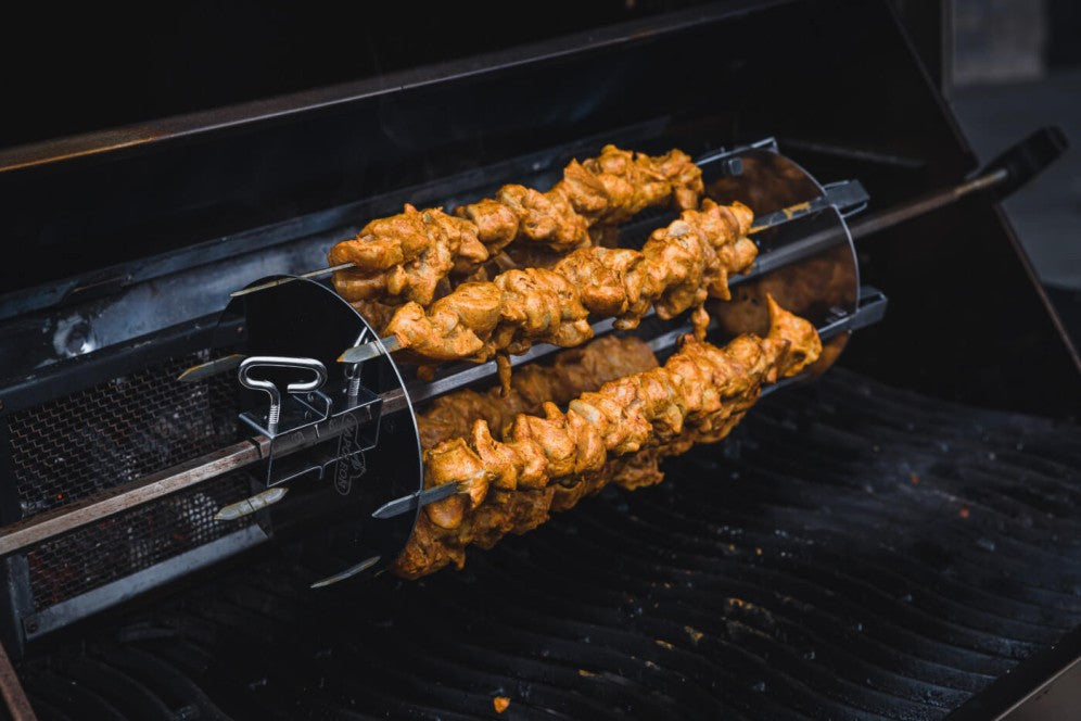 Napoleon Rotisserie Shish-Kebab Wheel | Rotisserie Skewer Set | Shish-Kebab Rotisserie Accessory | Stainless Steel Kebab Skewers | Ember BBQ Co UK