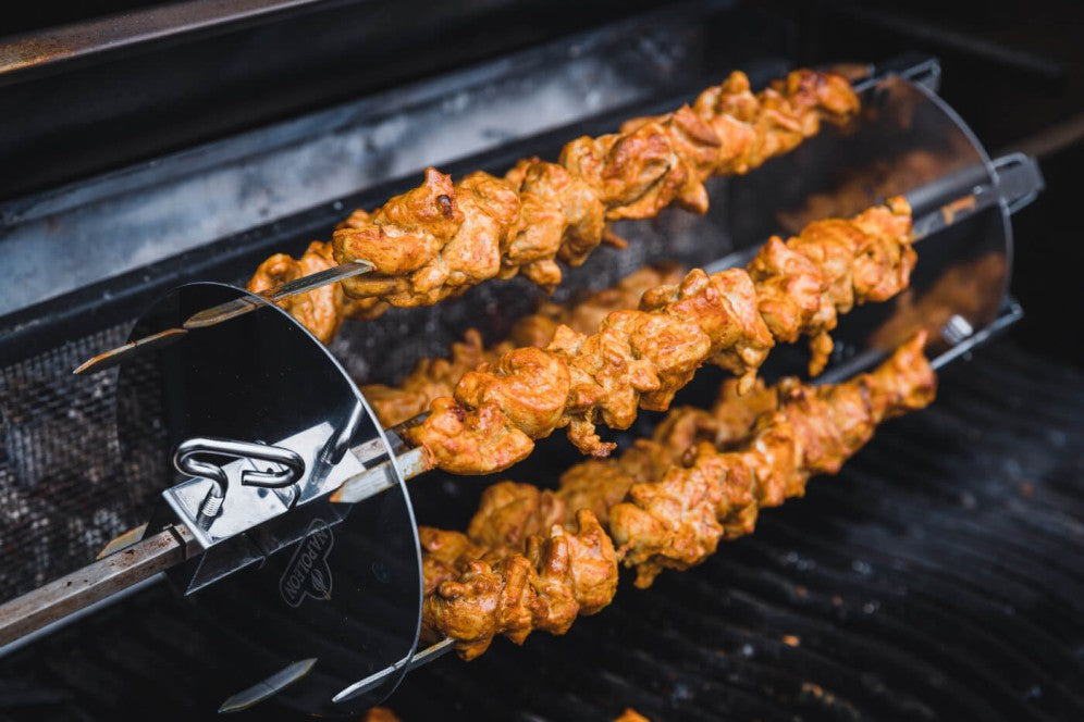 Napoleon Rotisserie Shish-Kebab Wheel | Rotisserie Skewer Set | Shish-Kebab Rotisserie Accessory | Stainless Steel Kebab Skewers | Ember BBQ Co UK