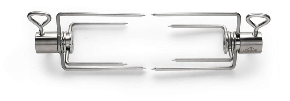 Napoleon Collapsible Rotisserie Forks | 4-Prong Rotisserie Fork Set | Stainless Steel Rotisserie Forks | Universal Fit Spit Rod Forks | Ember BBQ Co UK