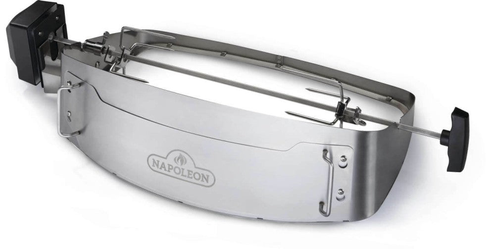 Napoleon TravelQ Rotisserie Kit | TravelQ Pizza Oven Kit | Heavy Duty Rotisserie for TravelQ | Stainless Steel TravelQ Accessory | Ember BBQ Co UK