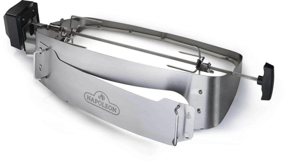 Napoleon TravelQ Rotisserie Kit | TravelQ Pizza Oven Kit | Heavy Duty Rotisserie for TravelQ | Stainless Steel TravelQ Accessory | Ember BBQ Co UK