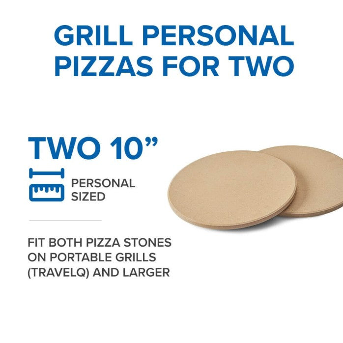 Napoleon 10-Inch Personal Pizza Stone Set | Porous Pizza & Baking Stone | TravelQ™ Compatible | Crispy Pizza Baking UK | Ember BBQ Co