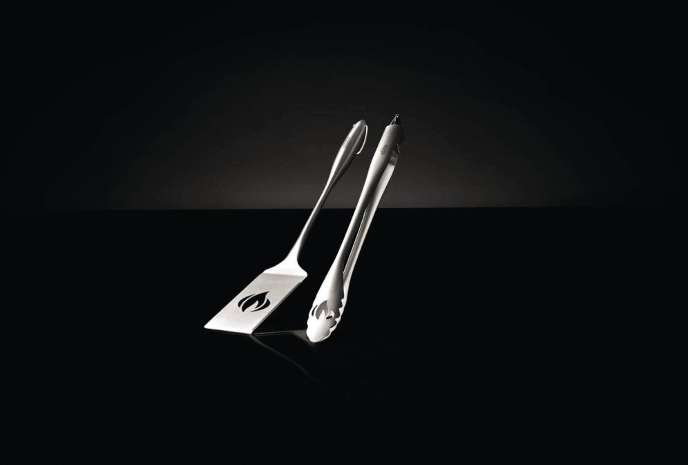 Stainless Steel 2 Piece Toolset | BBQ Spatula & Tongs | Napoleon BBQ Tools | Grill Accessories | Ember BBQ Co UK