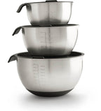 3 Piece Marinating Bowl Set | Stainless Steel Bowls | Airtight Lids | Non-Slip Base | Kitchen & Grill Accessory UK | Ember BBQ Co