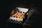 Napoleon Small Side Burner Windshield | Skewer Rack | Stainless Steel Grill Accessory | 4 Skewers Included | Wind Protection UK | Ember BBQ Co