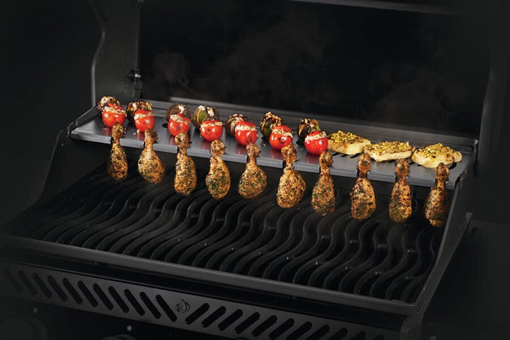 Napoleon Multifunctional Warming Rack | Rogue® 525 Compatible | Stainless Steel Grilling Rack | Warming Station for Appetizers UK | Ember BBQ Co