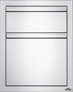 Napoleon 18 x 24 Double Drawer Waste and Recycling Bin Outdoor Cabinet