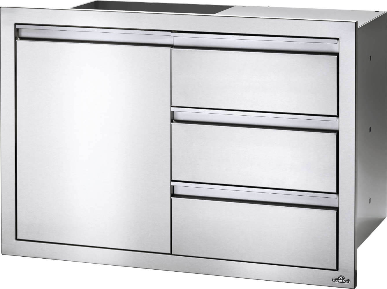 Napoleon 36 x 24 Single Door and Triple Drawer Combo Outdoor Kitchen Storage