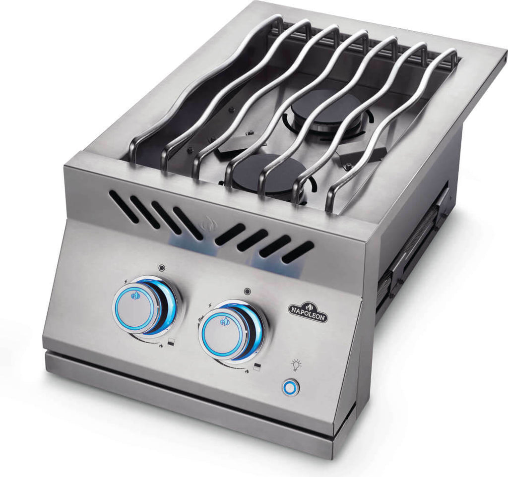 Built-In 700 Series Inline Dual Range Top Burner | Stainless Steel Side Burner | Drop-In Gas Burner | Outdoor Kitchen Accessory | Premium Gas Burner UK | Ember BBQ Co