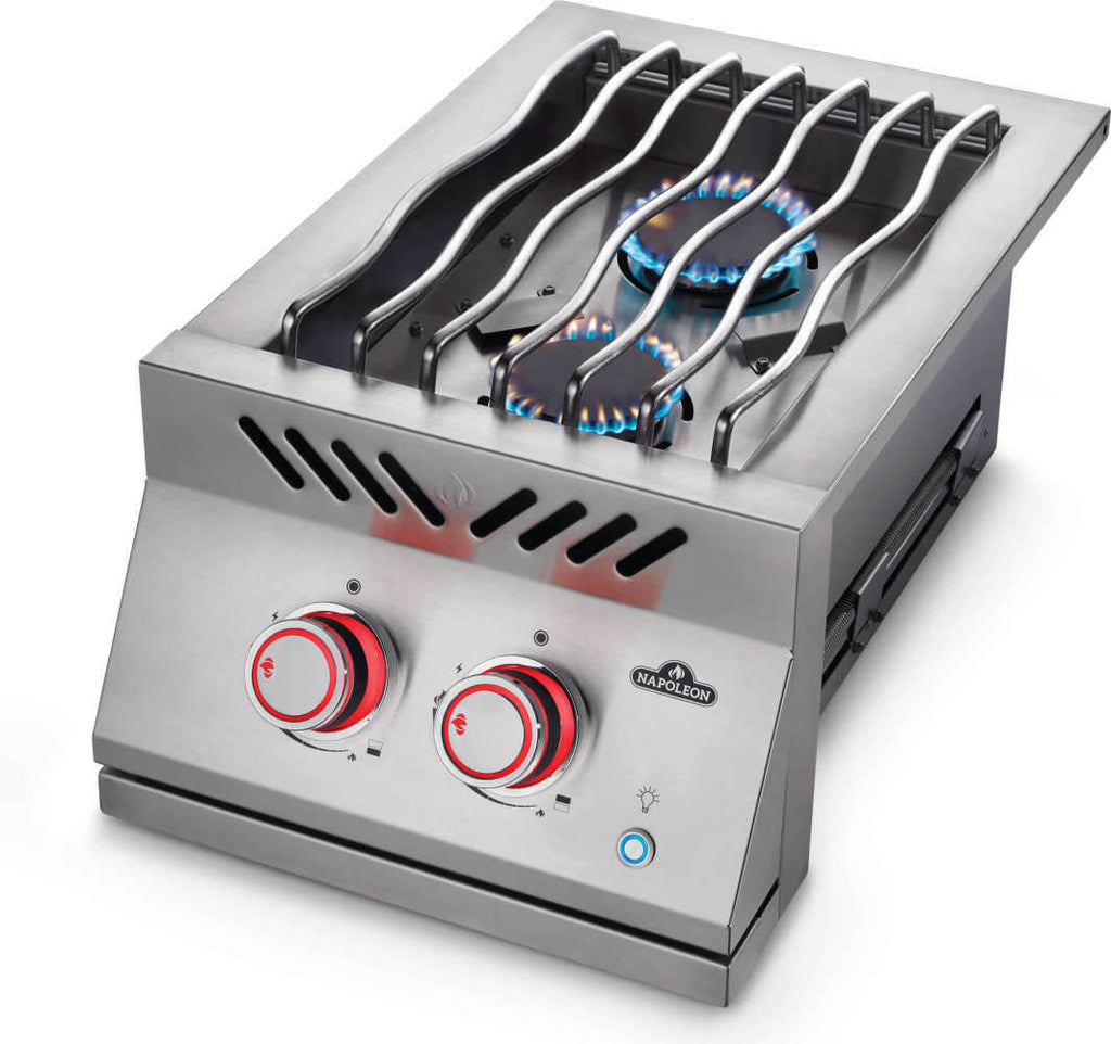 Built-In 700 Series Inline Dual Range Top Burner | Stainless Steel Side Burner | Drop-In Gas Burner | Outdoor Kitchen Accessory | Premium Gas Burner UK | Ember BBQ Co