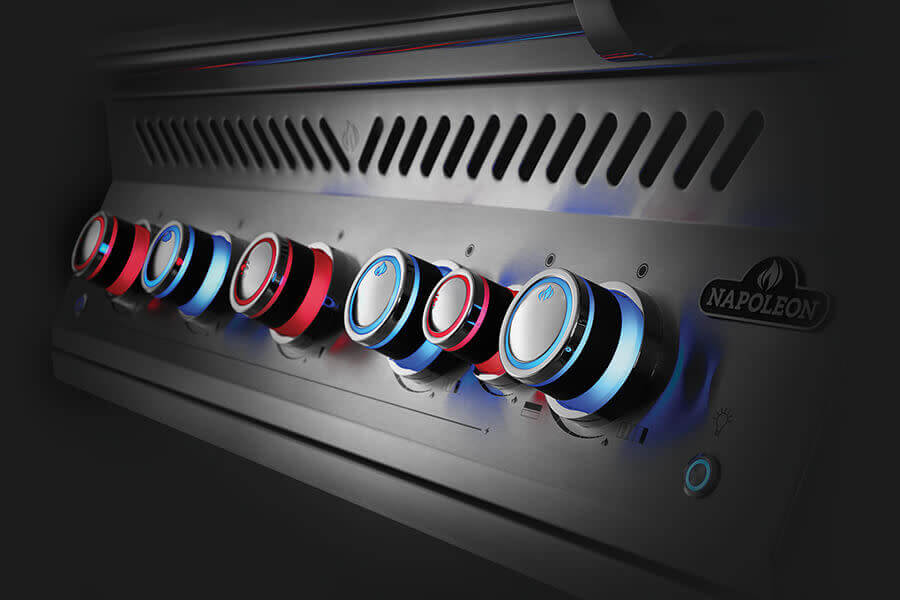 Built-In 700 Series 38 Gas Grill | 5 Burner Gas Grill | Infrared Rear Rotisserie | Stainless Steel WAVE™ Grids | Outdoor Kitchen UK | Ember BBQ Co