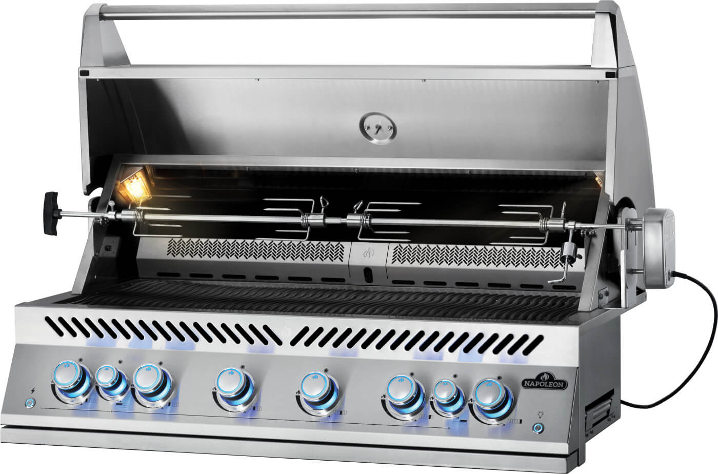 Built-In 700 Series 44 Gas Grill | 6 Burner Gas Grill | Infrared Rear Rotisserie | Stainless Steel WAVE™ Grids | Outdoor Kitchen UK | Ember BBQ Co