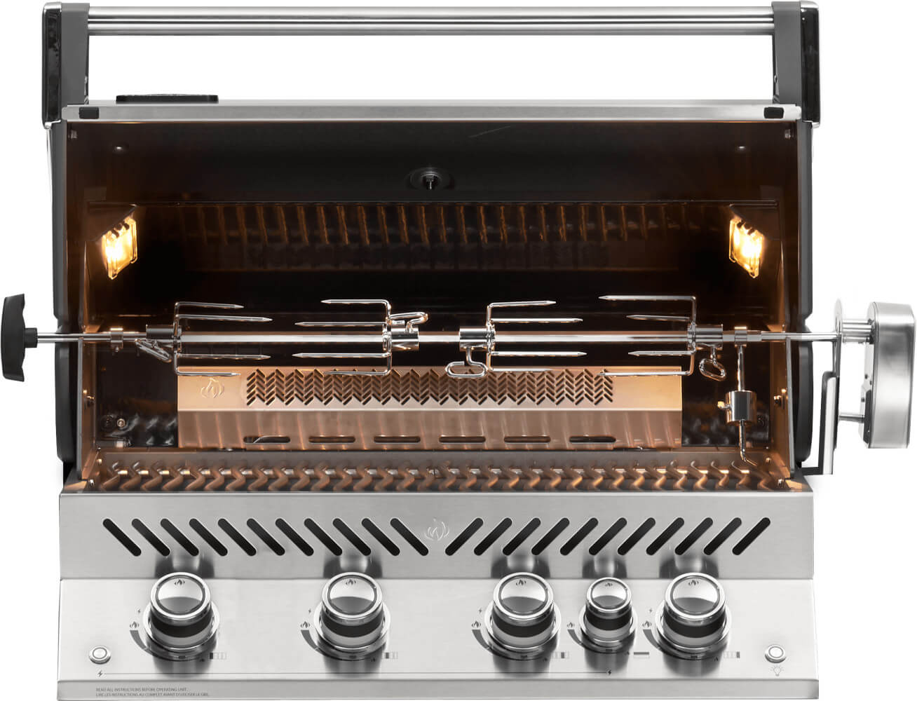 Built-in Prestige PRO 500 RB | 4 Burner Natural Gas Grill | Infrared Rear Burner | WAVE Stainless Steel Grids | Ember BBQ Co UK