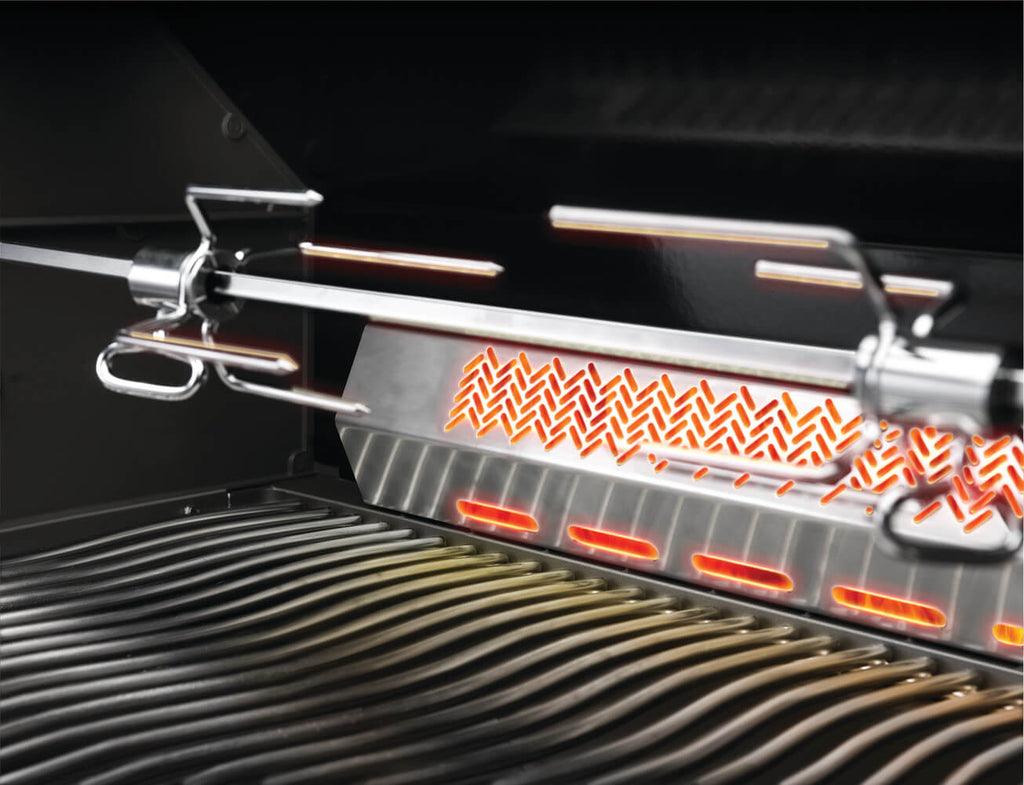 Built-in Prestige PRO 665 RB | 5 Burner Natural Gas Grill | Infrared Rear Burner | WAVE Stainless Steel Grids | Ember BBQ Co UK