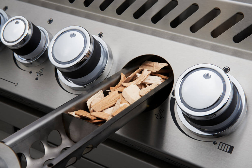 Built-in Prestige PRO 665 RB | 5 Burner Natural Gas Grill | Infrared Rear Burner | WAVE Stainless Steel Grids | Ember BBQ Co UK