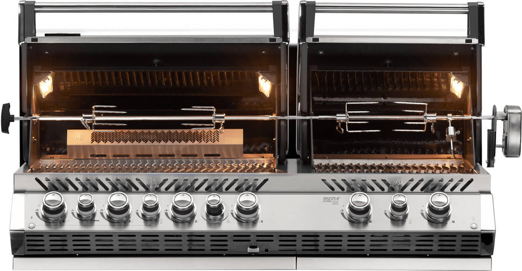 Built-in Prestige PRO 825 RBI | 6 Burner Gas Grill | Infrared Rear & Bottom Burners | WAVE Stainless Steel Grids | Ember BBQ Co UK