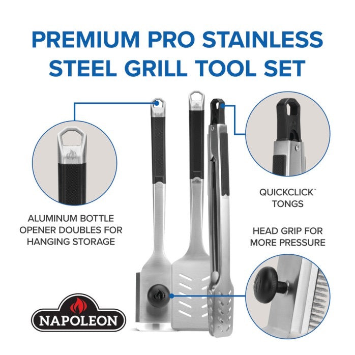 Napoleon Premium Grill 3-Piece Tool Set - GATL006