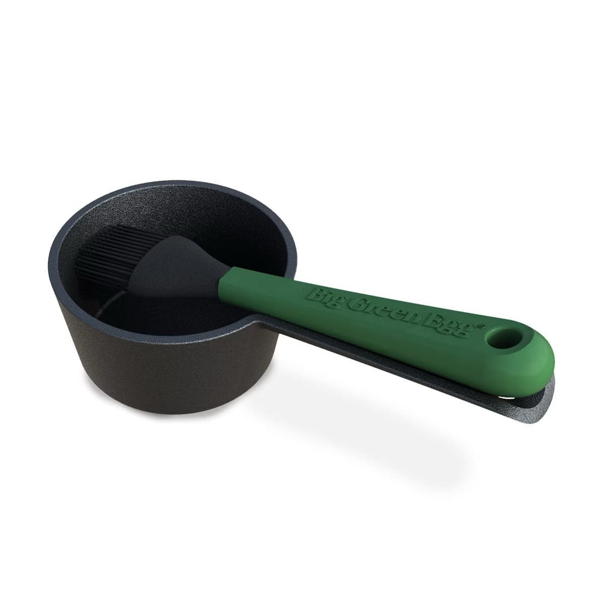 Big Green Egg Cast Iron Sauce Pot w/Brush - AC6220
