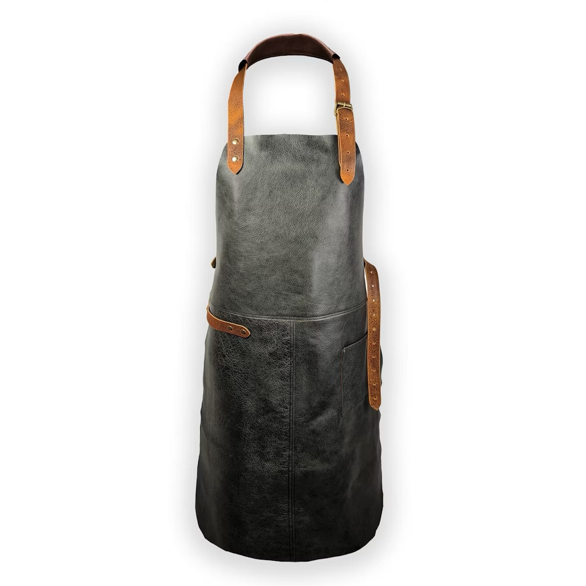 Big Green Egg Classic Leather Apron with Jute Bag