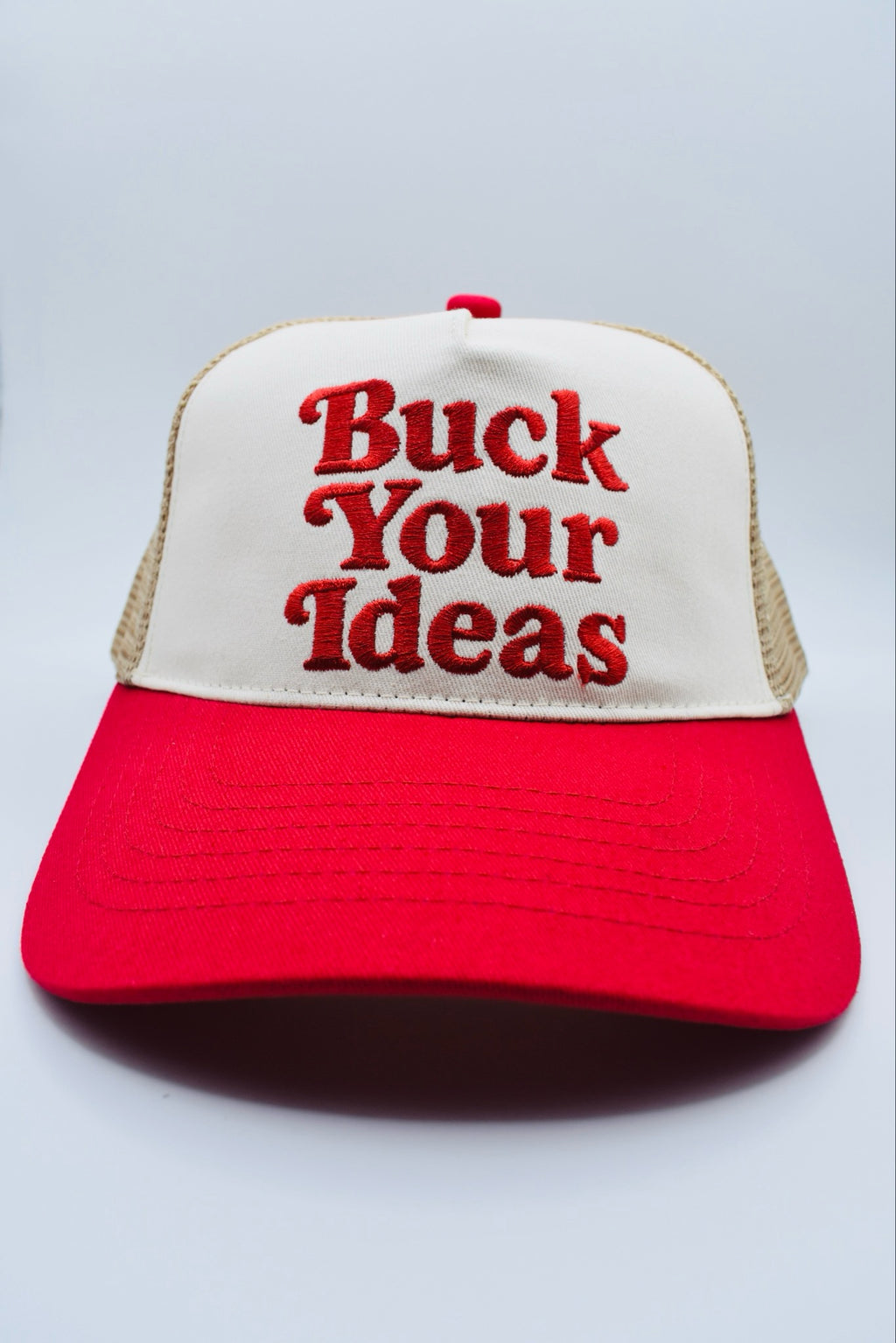 Buck your ideas Red / Cream Trucker Cap