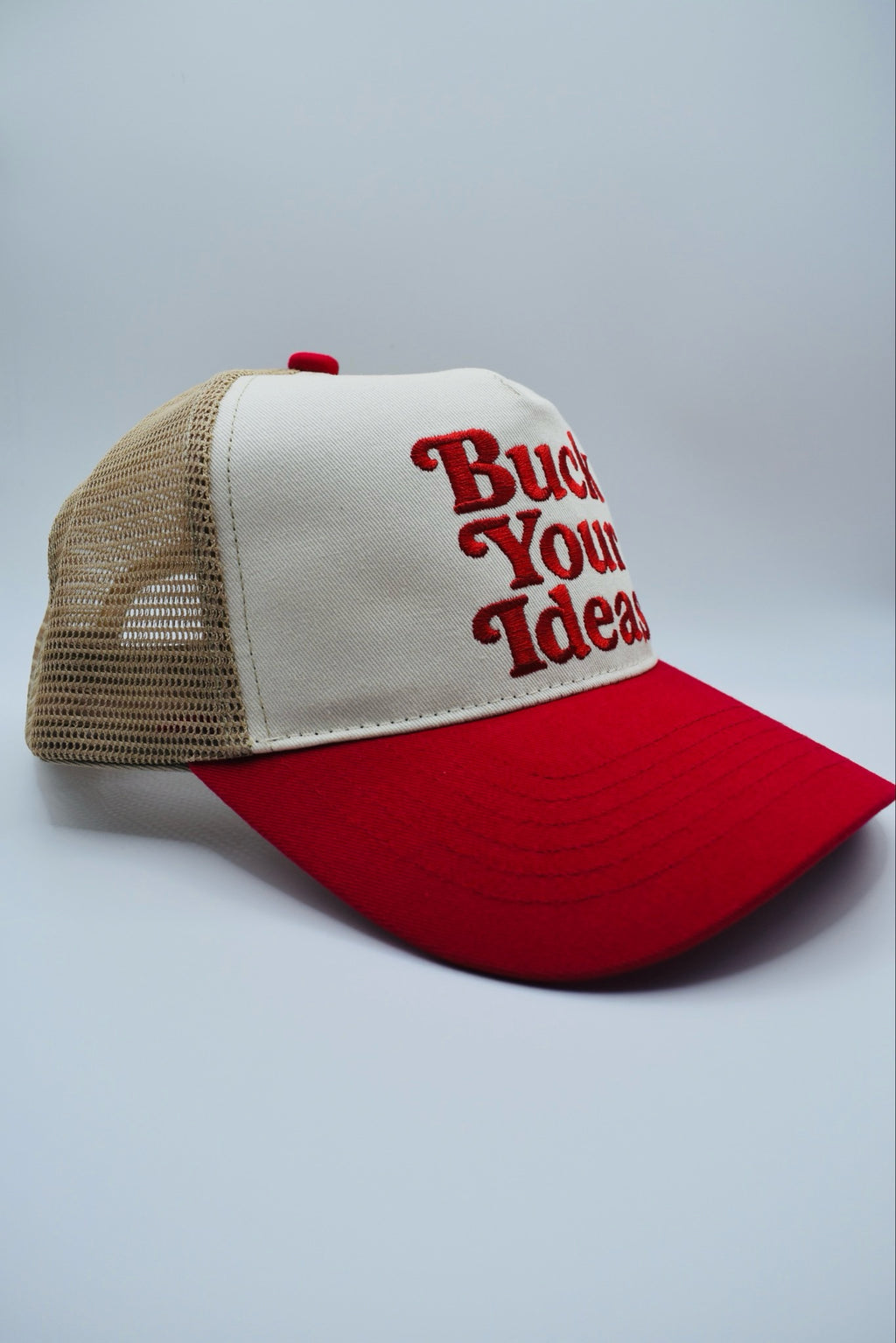 Buck your ideas Red / Cream Trucker Cap