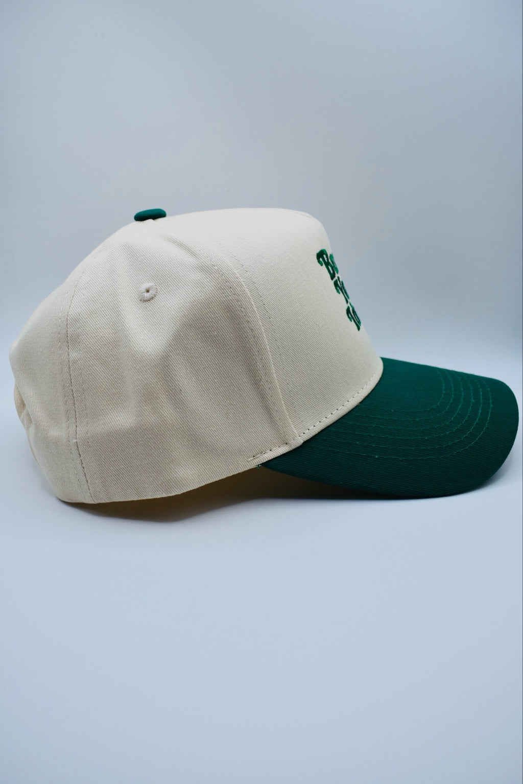Buck Your Ideas Cream / Green Cotton Cap