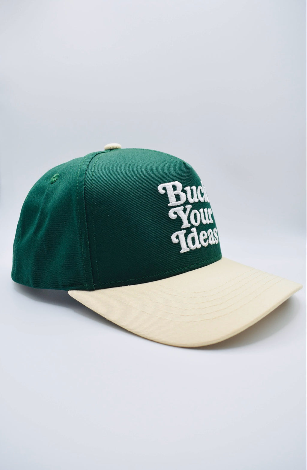 Buck Your Ideas Green / Cream Cotton Cap