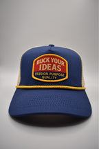 Buck Your Ideas Classic Patch Blue / Yellow / Grey Trucker Cap
