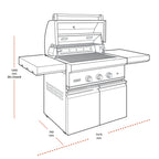 Wolf Outdoor Gas Barbecue Freestanding - ICBOG36C / ICBOG36C-LP