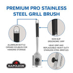 Napoleon Premium Stainless Steel Grill Brush - GABR007