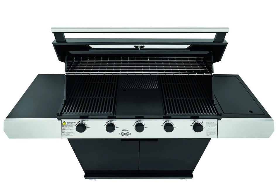 BeefEater 1200E Series - 5 Burner BBQ & Side Burner Trolley