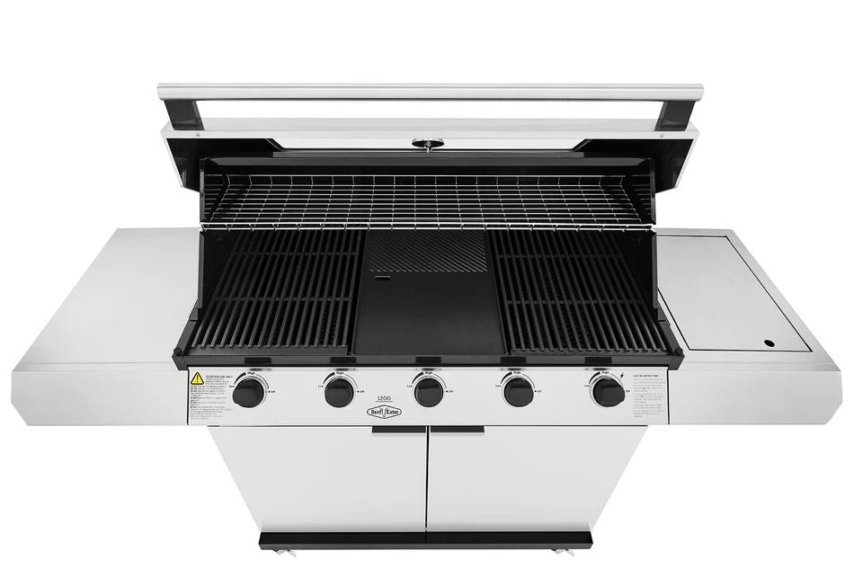 BeefEater 1200S Series - 5 Burner BBQ & Side Burner Trolley