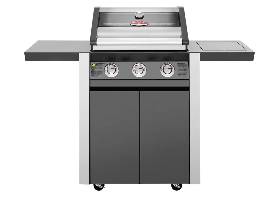 BeefEater 1600E Series - 3 Burner BBQ & Side Burner Trolley