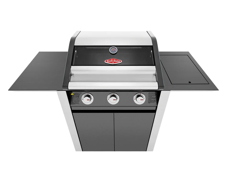 BeefEater 1600E Series - 3 Burner BBQ & Side Burner Trolley