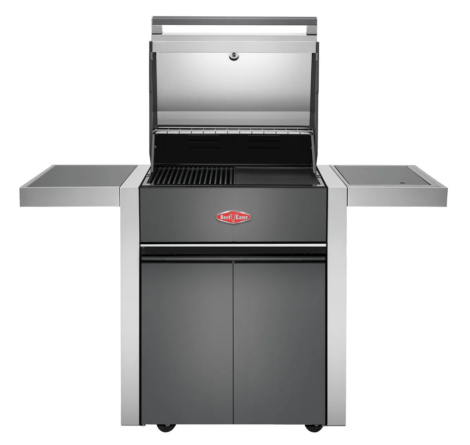 BeefEater 1700 Series - 3 Burner BBQ & Side Burner Trolley
