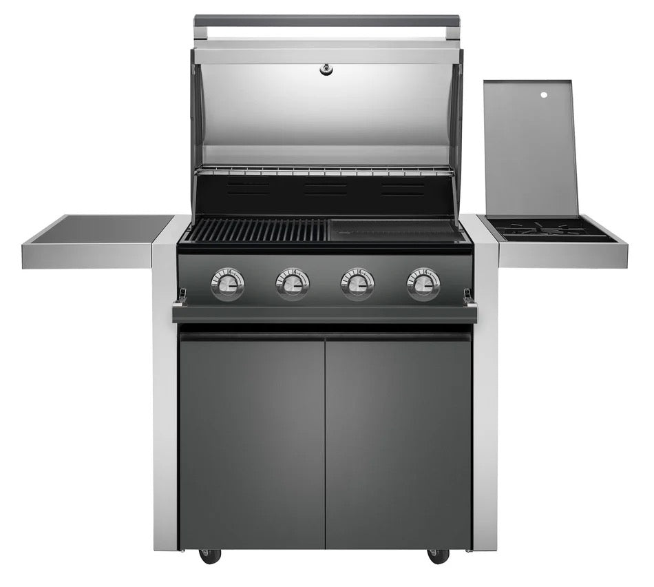 BeefEater 1700 Series - 4 Burner BBQ & Side Burner Trolley