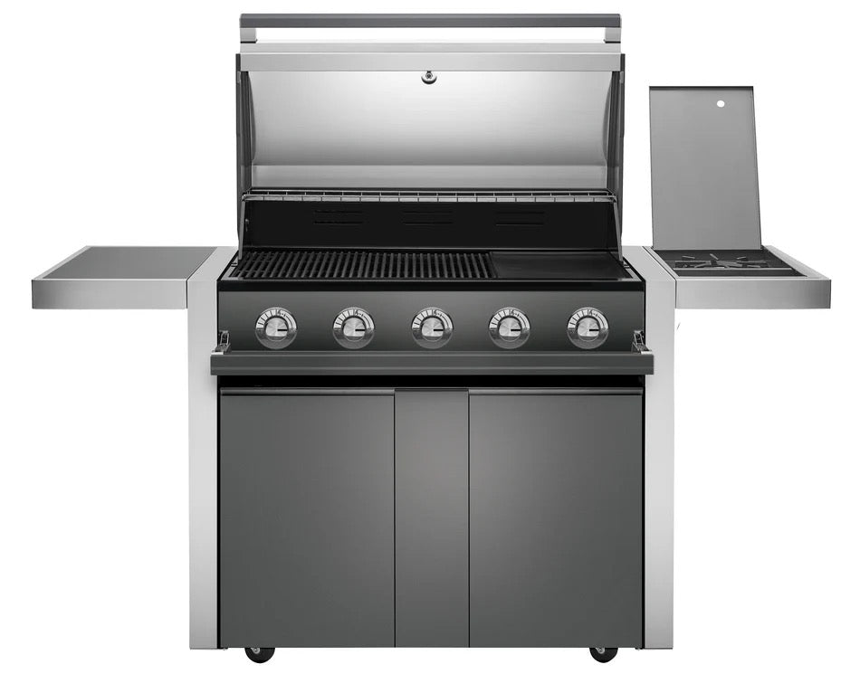 BeefEater 1700 Series - 5 Burner BBQ & Side Burner Trolley
