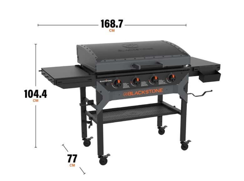 Blackstone 36 Inch Iron Forged Blackout Gas Griddle With Hood