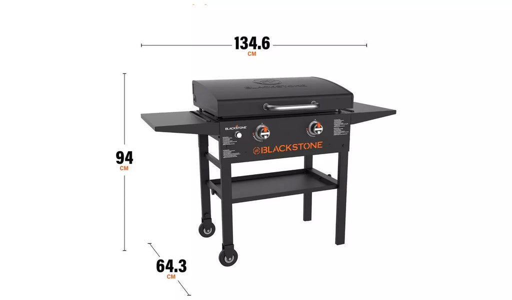Blackstone 28 Inch Iron Forged Blackout Gas Griddle Cooking Station With Hood
