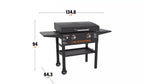 Blackstone 28 Inch Iron Forged Blackout Gas Griddle Cooking Station With Hood