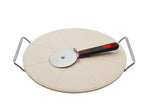 BeefEater Pizza Pack (3 Piece Set) Round Pizza Stone, Stand & Pizza Cutter