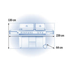 NAPOLEON PRESTIGE PRO825 GAS BBQ + FREE ROTISSERIE & COVER