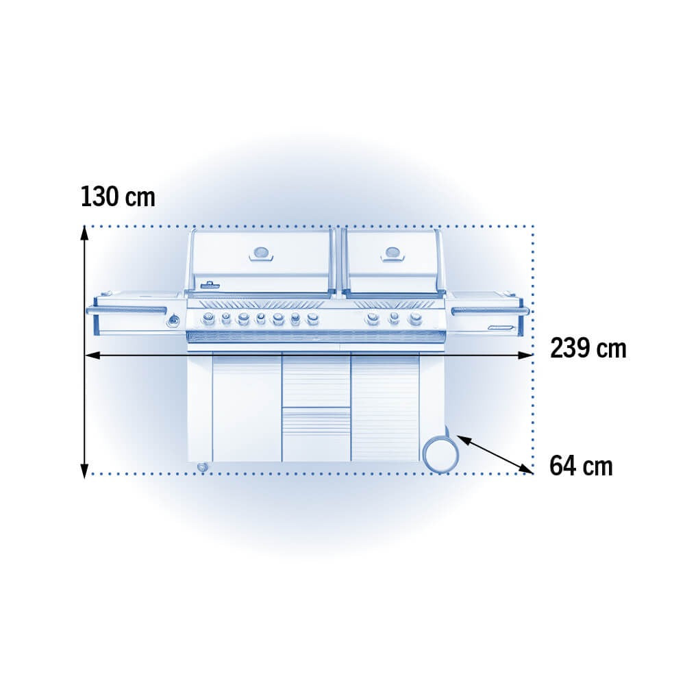 NAPOLEON PRESTIGE PRO825 GAS BBQ + FREE ROTISSERIE & COVER