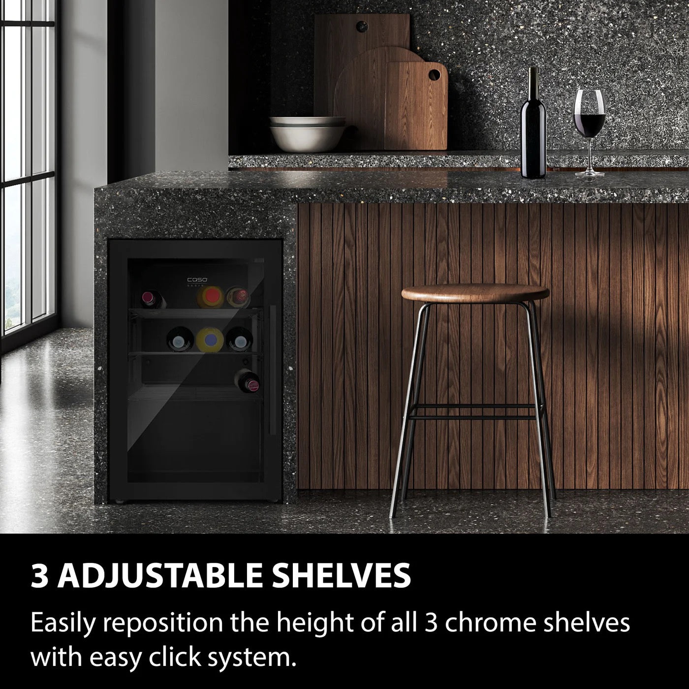 CASO Design Indoor & Outdoor Drinks Cooler Black S-R