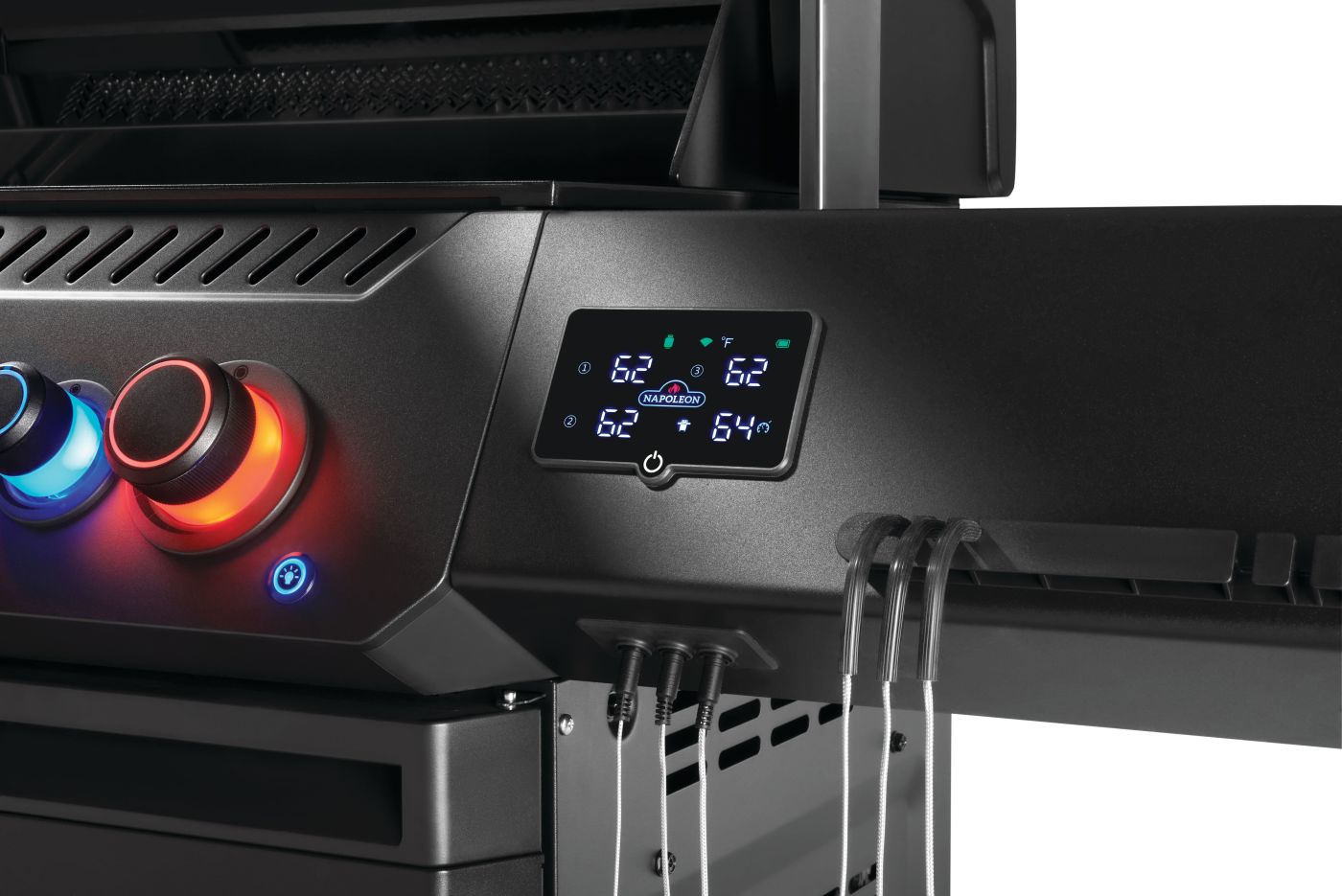 Phantom Prestige 500 Connected RSIB Grill | Matt Black Smart BBQ | Cast Stainless Steel Grids | Infrared Side Burner | Napoleon Grill UK | Ember BBQ Co