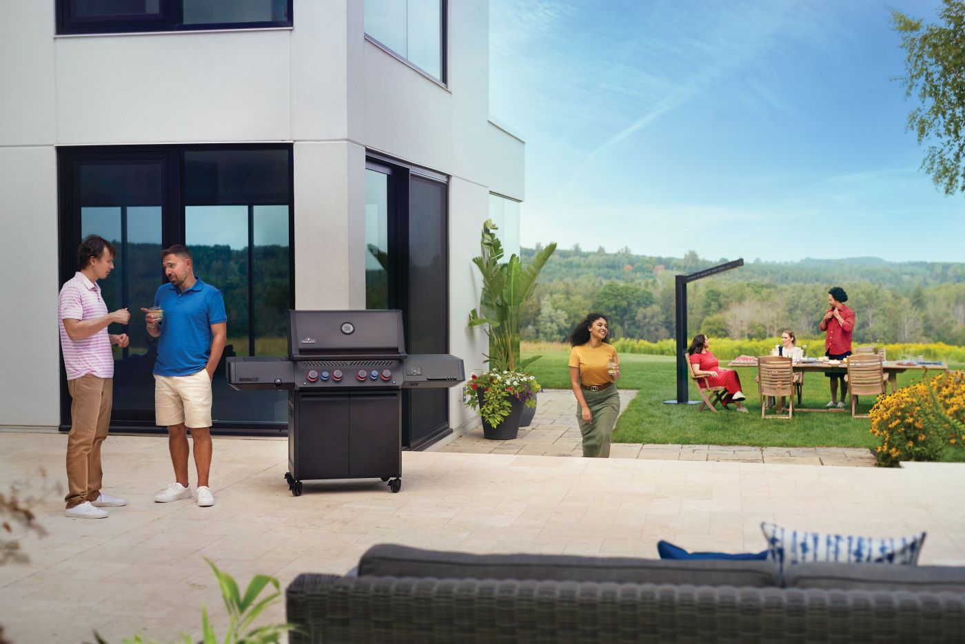 Phantom Prestige 500 Connected RSIB Grill | Matt Black Smart BBQ | Cast Stainless Steel Grids | Infrared Side Burner | Napoleon Grill UK | Ember BBQ Co