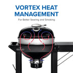 Professional 22 Charcoal Cart | Cast Iron WAVE™ Grids | Rotisserie Ready | Vortex Heat Management | Outdoor Charcoal Grill UK | Ember BBQ Co