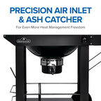 Professional 22 Charcoal Cart | Cast Iron WAVE™ Grids | Rotisserie Ready | Vortex Heat Management | Outdoor Charcoal Grill UK | Ember BBQ Co